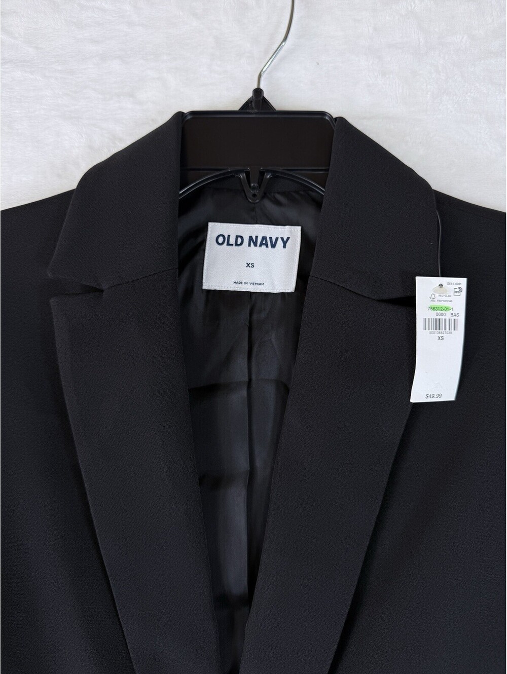 Old Navy Blazer Women XS Black Jacket Classic Stretch New NWT
